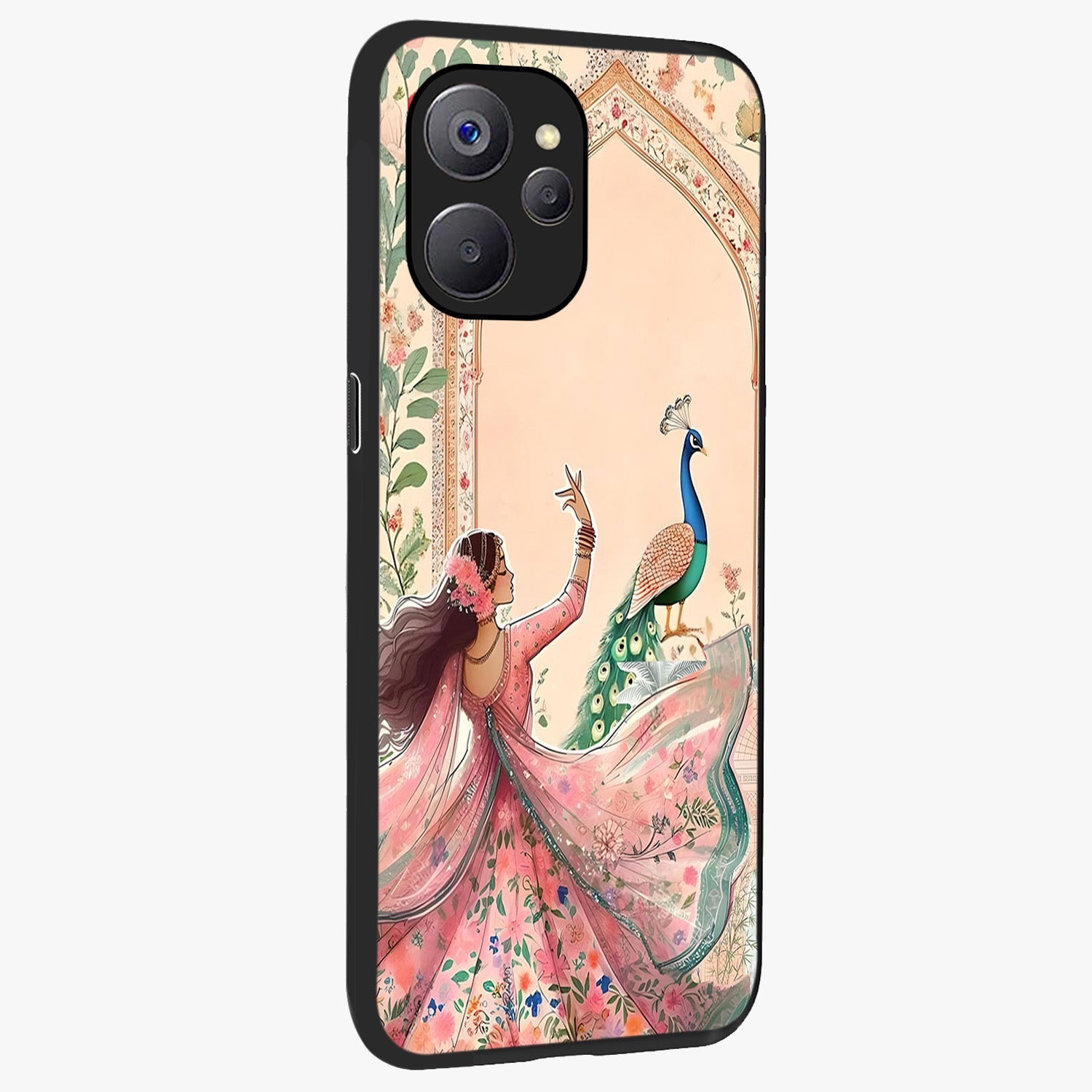 Royal Grace Muse Glass Case upright view showcasing stylish artistic artwork with sophisticated royal theme.