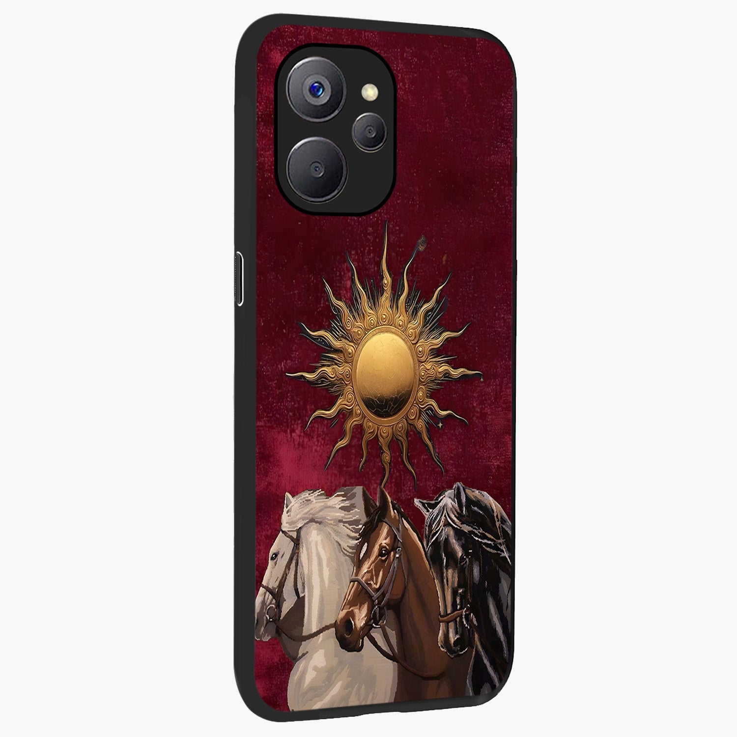Solar Riders Glass Case upright view showcasing energetic rider artwork with bold adventure theme.