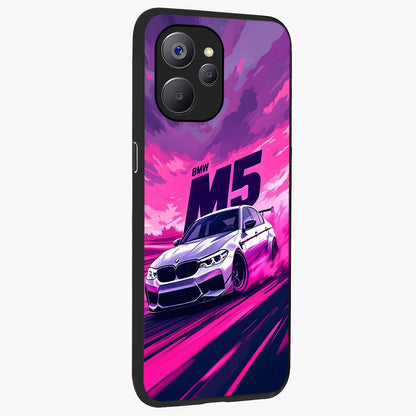 Velocity Drift Pulse Glass Case upright view showcasing powerful racing artwork with energetic motorsport theme.