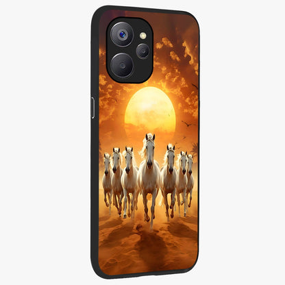 Wild Sunset Majesty Glass Case upright view showcasing dramatic sunset artwork with bold nature theme.