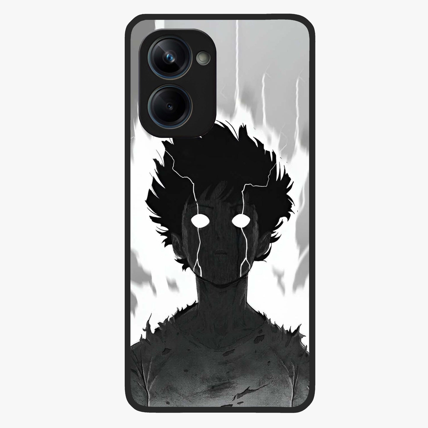 Awakened Inner Rage Glass Case showing flat back view with intense artistic artwork and glossy glass finish.