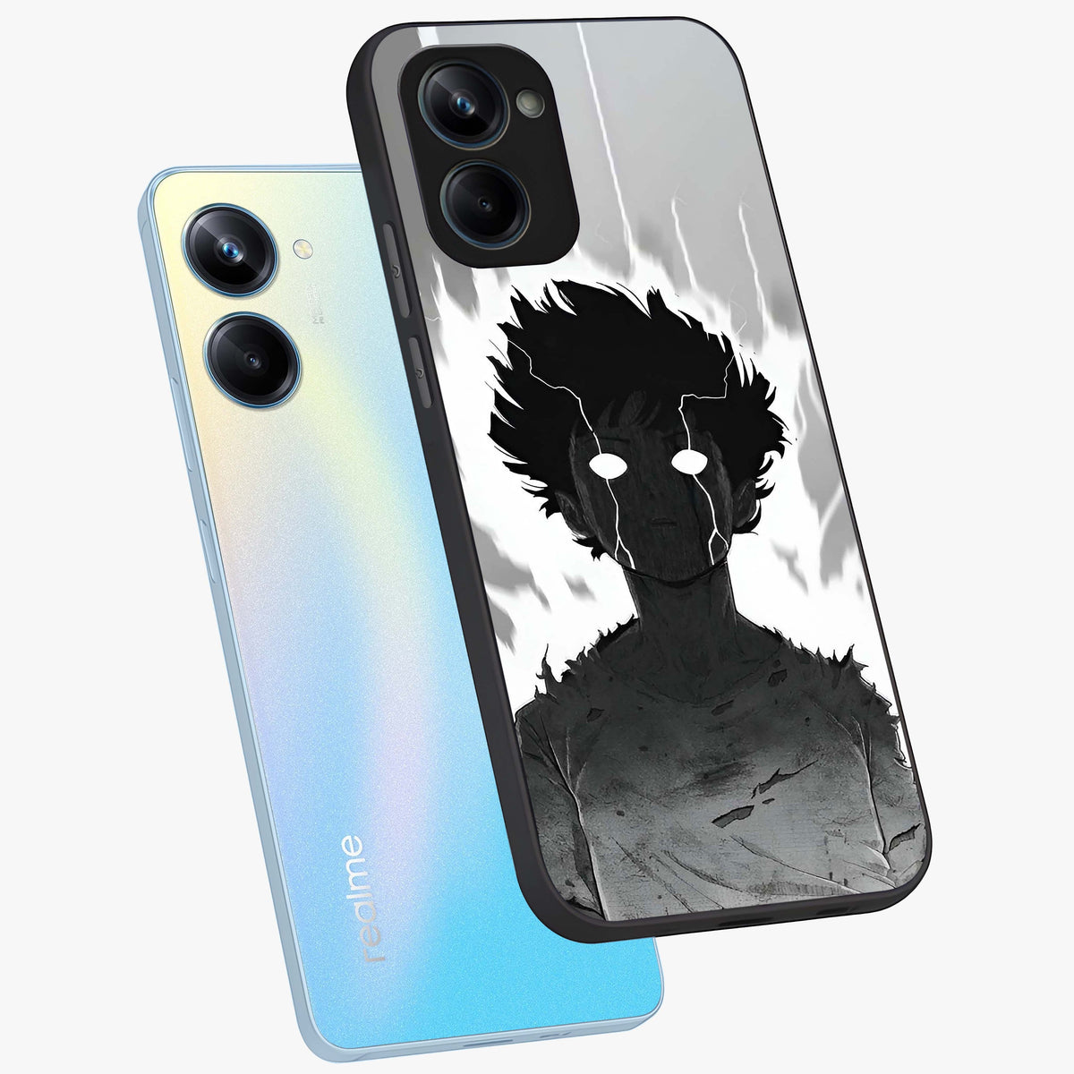 Awakened Inner Rage Glass Case displayed in angled mockup highlighting powerful graphic design and bold artistic theme.