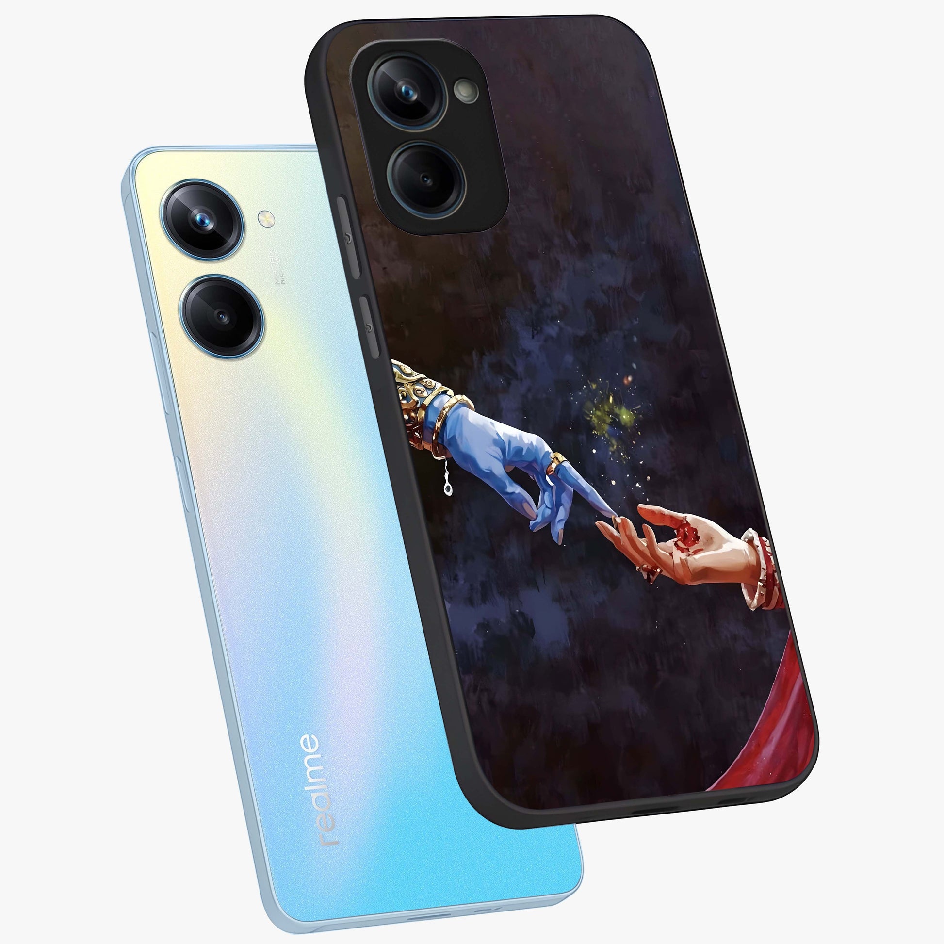 Divine Touch Eternal Glass Case displayed in angled mockup highlighting elegant divine inspired design with calm aesthetic style.