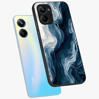 Ethereal Paper Marble Glass Case displayed in angled mockup highlighting elegant marble pattern with modern aesthetic style.