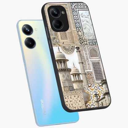 Mughal Marble Legacy Glass Case displayed in angled mockup highlighting elegant heritage marble artwork with royal aesthetic.