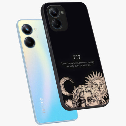 Mystic Victory Aura Glass Case displayed in angled mockup highlighting energetic aura design with bold mystical aesthetic.