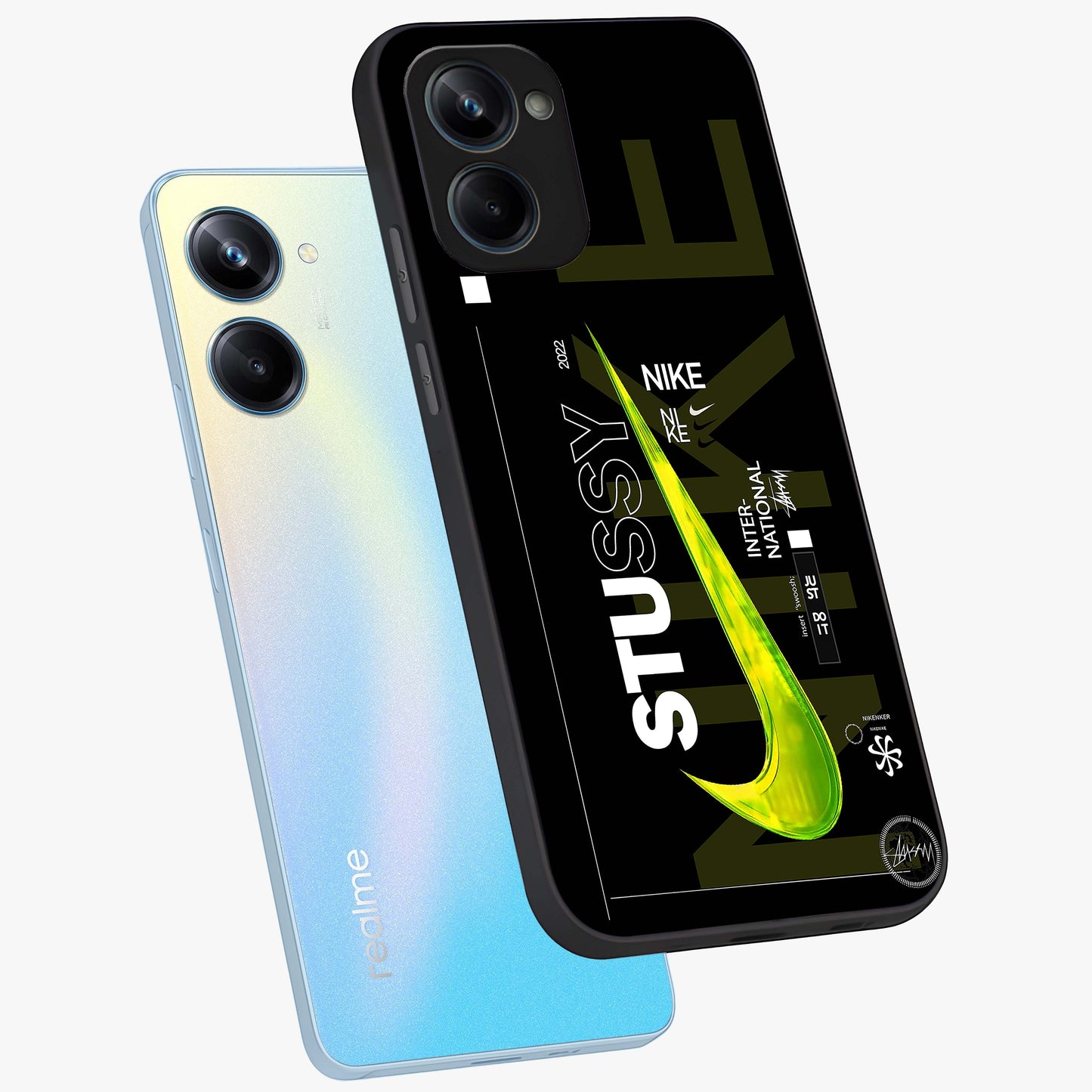 Neon Street Edition Glass Case displayed in angled mockup highlighting vibrant urban design with bold street aesthetic.