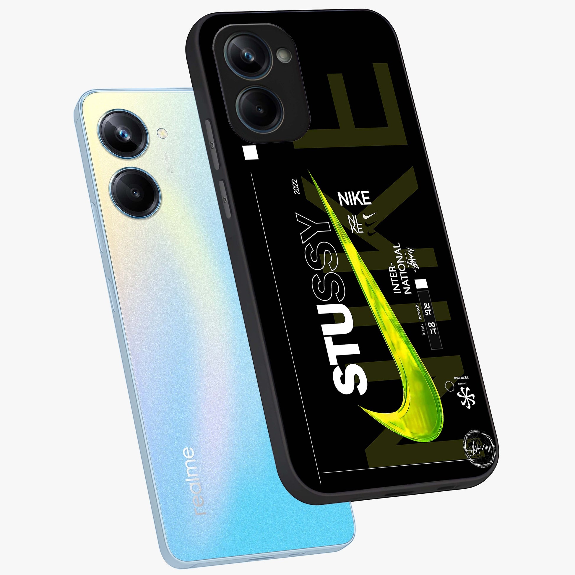 Neon Street Edition Glass Case displayed in angled mockup highlighting vibrant urban design with bold street aesthetic.
