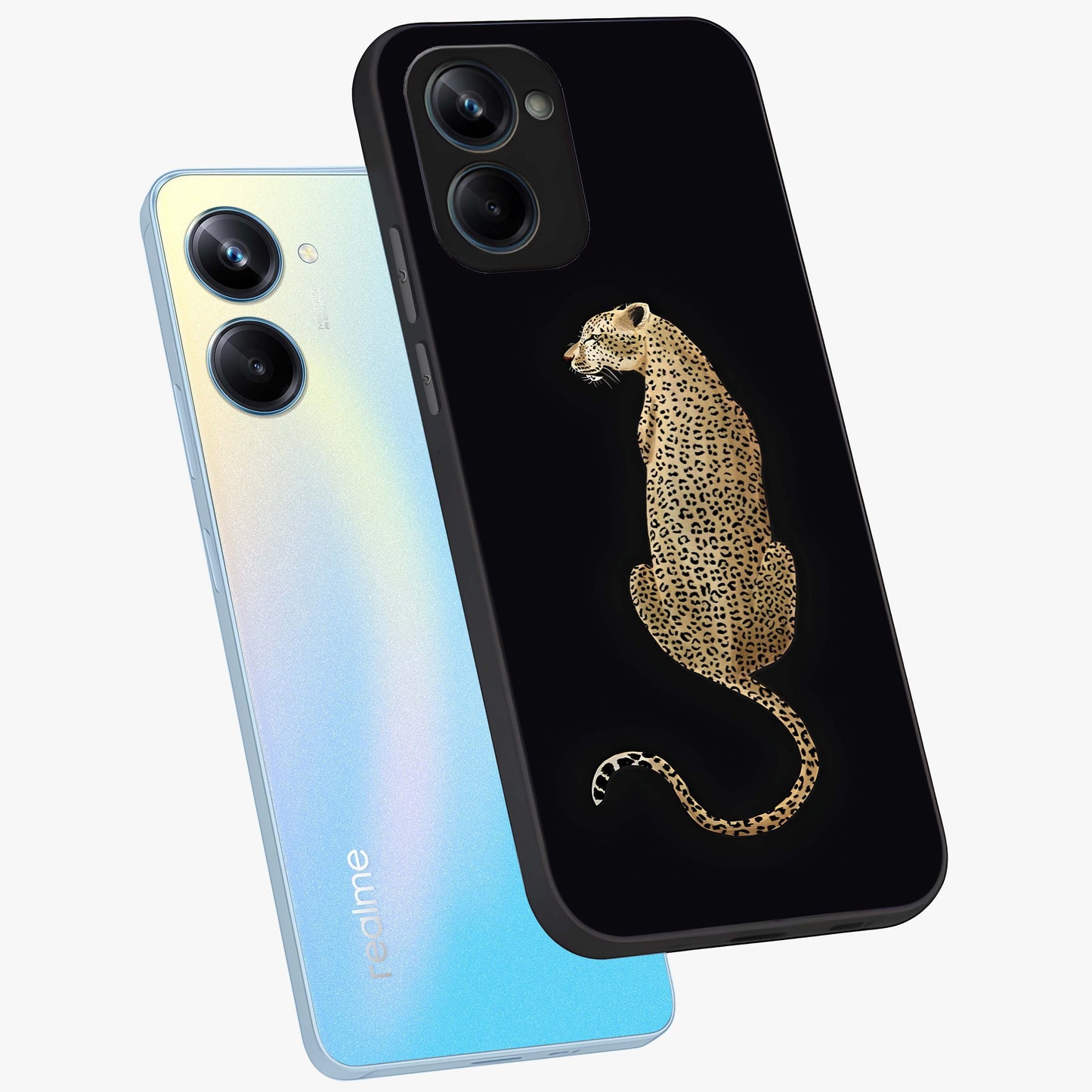 Regal Leopard Glass Case displayed in angled mockup highlighting powerful animal illustration with stylish wild aesthetic.