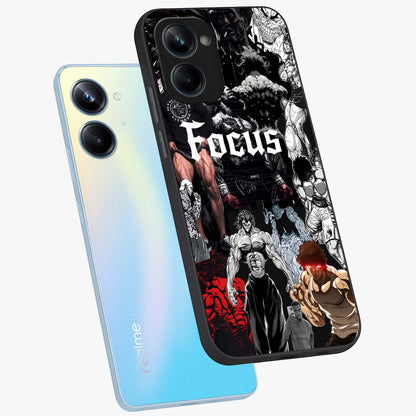 Relentless Power Focus Glass Case displayed in angled mockup highlighting bold statement design with modern aesthetic style.