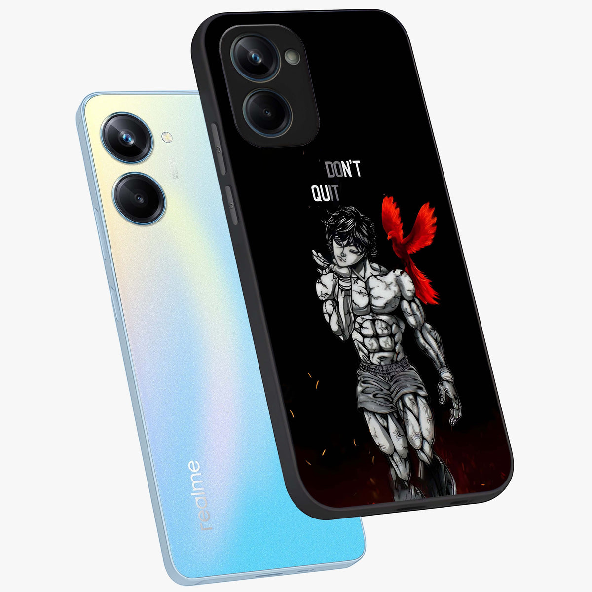 Rise Beyond Limits Glass Case displayed in angled mockup highlighting inspiring message design with modern aesthetic style.