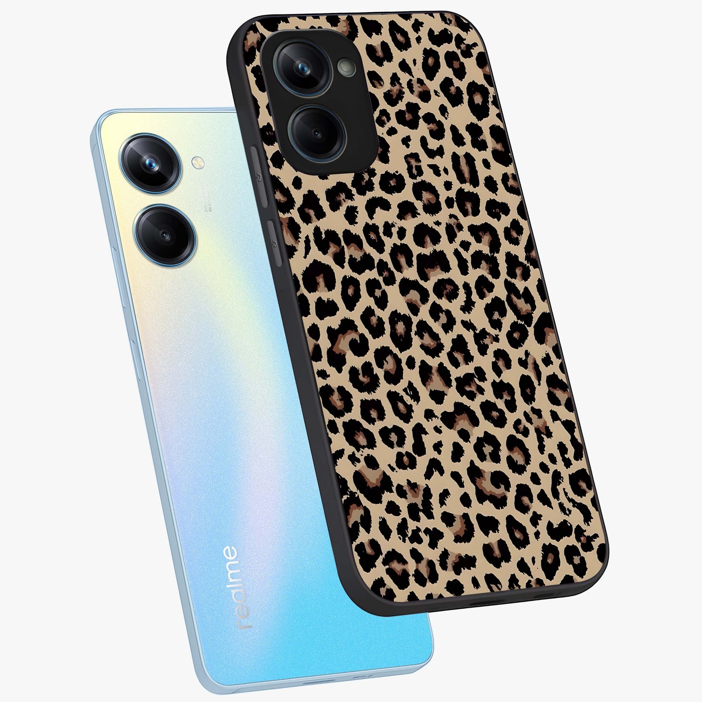 Savage Chic Pattern Glass Case displayed in angled mockup highlighting bold fashion inspired design with chic aesthetic.