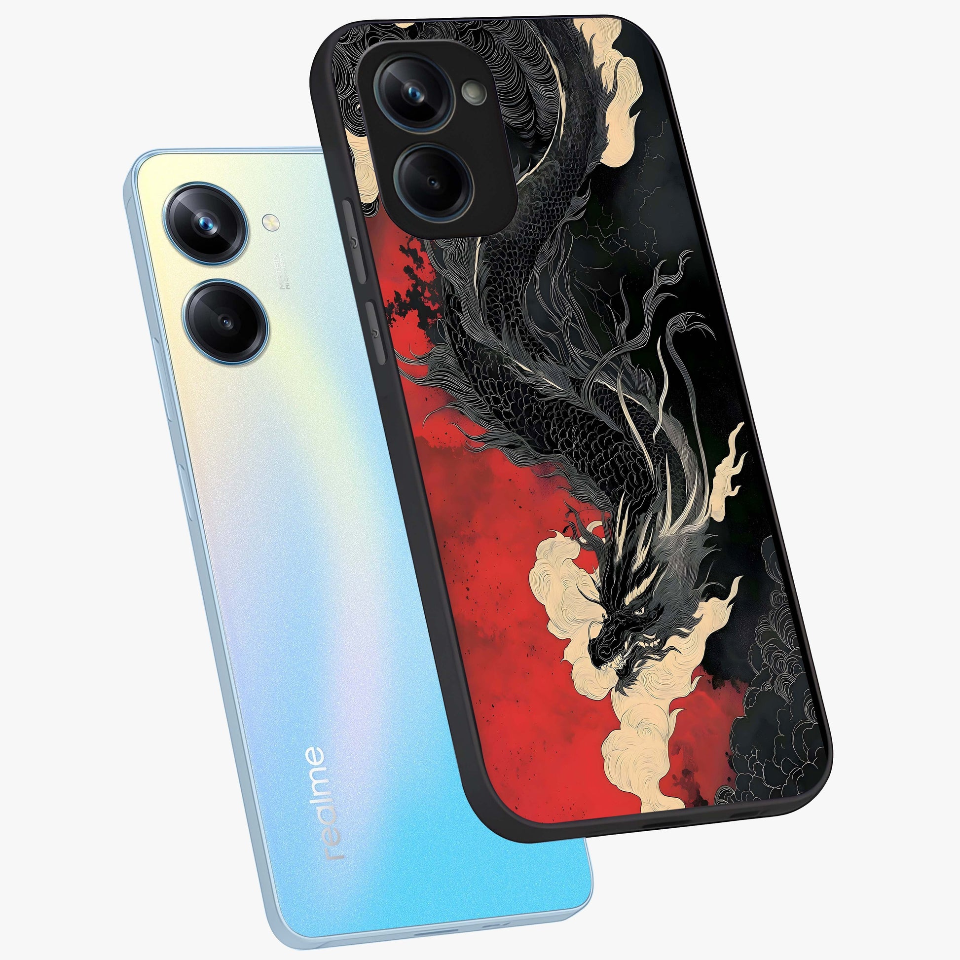 Shadow Dragon Fury Glass Case displayed in angled mockup highlighting powerful dragon illustration with dark fantasy aesthetic.