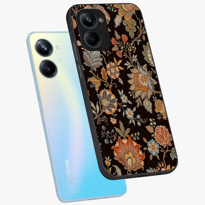 Vintage Floral Dream Glass Case displayed in angled mockup highlighting elegant vintage flower design with soft aesthetic style.