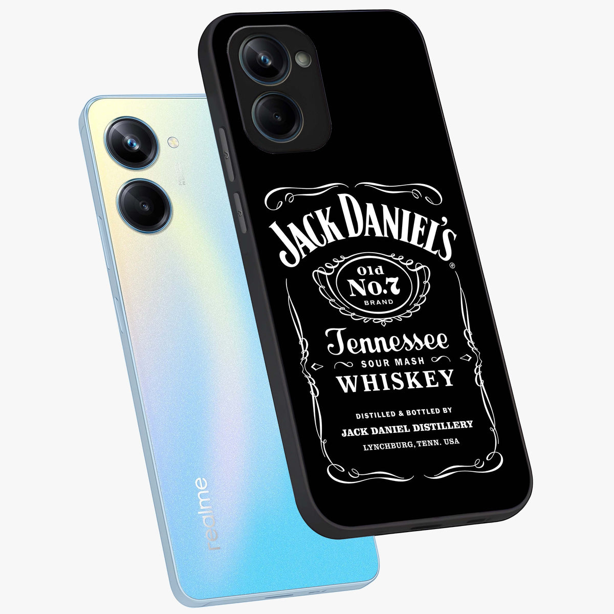 Vintage Whiskey Heritage Glass Case displayed in angled mockup highlighting retro beverage themed design with heritage aesthetic.