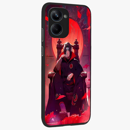 Blood Moon Sovereign Glass Case upright view showcasing powerful moon inspired artwork with cosmic aesthetic style.