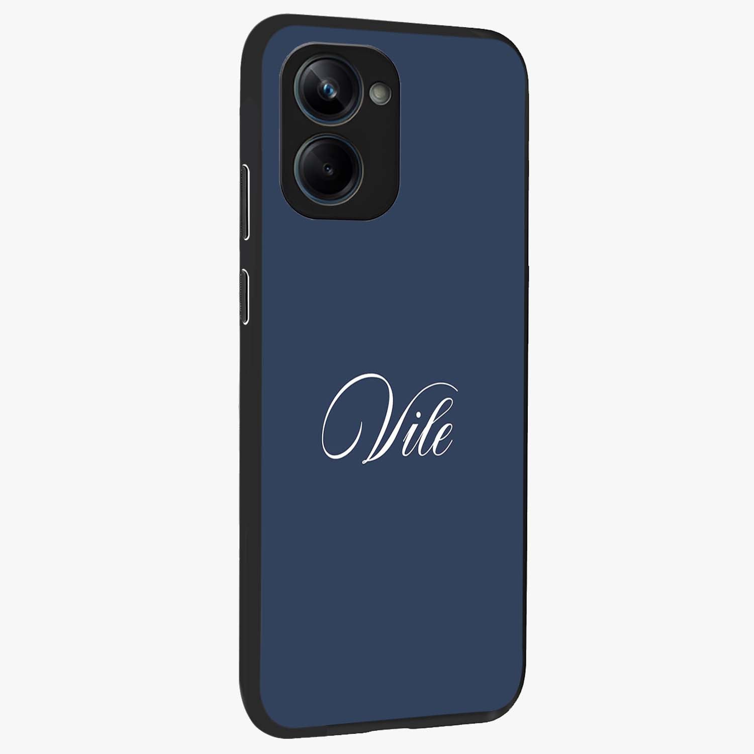 Blue Vintage Floral Pattern Glass Case displayed in angled mockup highlighting classic blue floral pattern and retro aesthetic design.