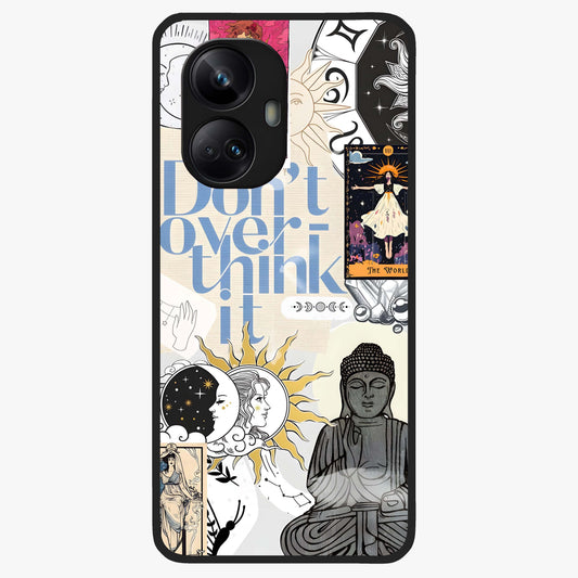 Ethereal Thoughts Glass Case showing flat back view with dreamy artistic artwork and glossy glass finish.