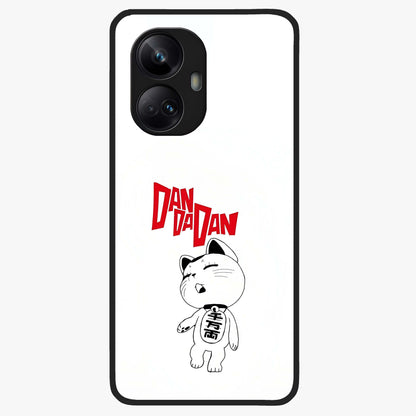 Playful Spirit Charm Glass Case showing flat back view with cheerful charm themed artwork and glossy glass finish.
