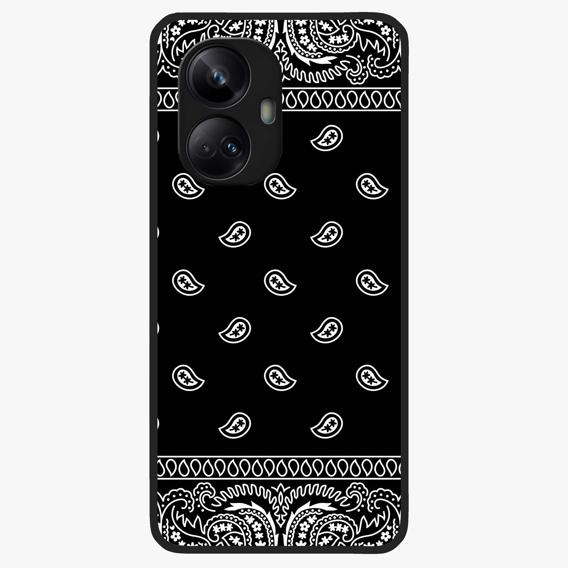 Retro Rebel Threads Glass Case showing flat back view with vintage street style artwork and glossy glass finish.