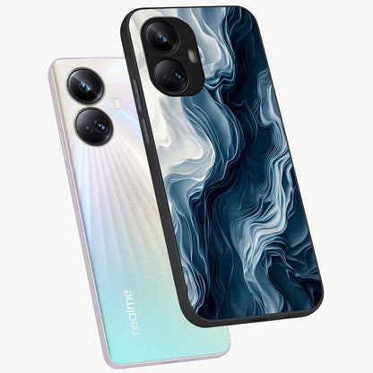 Ethereal Paper Marble Glass Case displayed in angled mockup highlighting elegant marble pattern with modern aesthetic style.