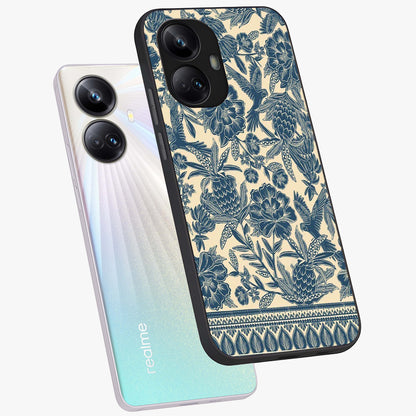 Heirloom Wild Bloom Glass Case displayed in angled mockup highlighting botanical bloom design with classic aesthetic style.
