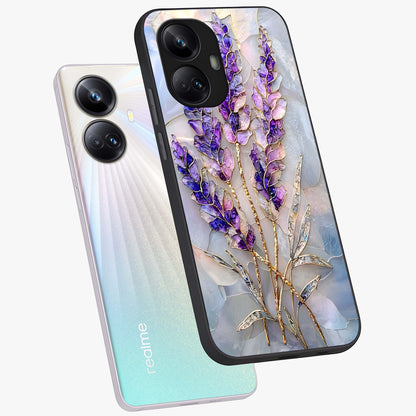 Lavender Dream Glow Glass Case displayed in angled mockup highlighting dreamy purple glow design with soft artistic style.