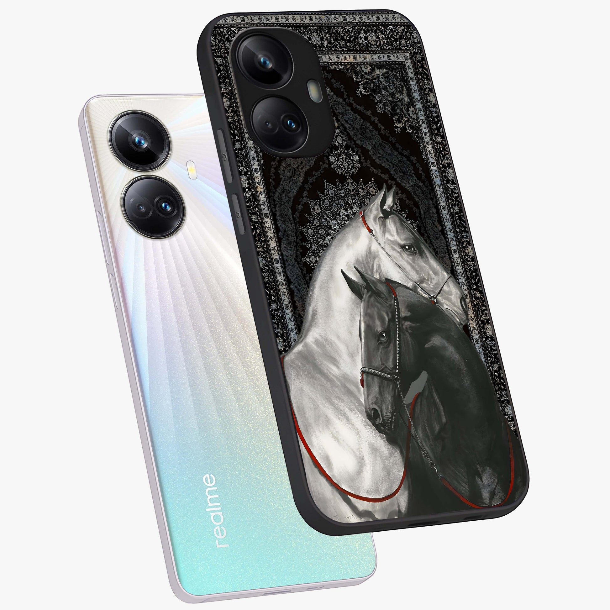 Majestic Ride Legacy Glass Case displayed in angled mockup highlighting sleek vehicle design with bold racing aesthetic.
