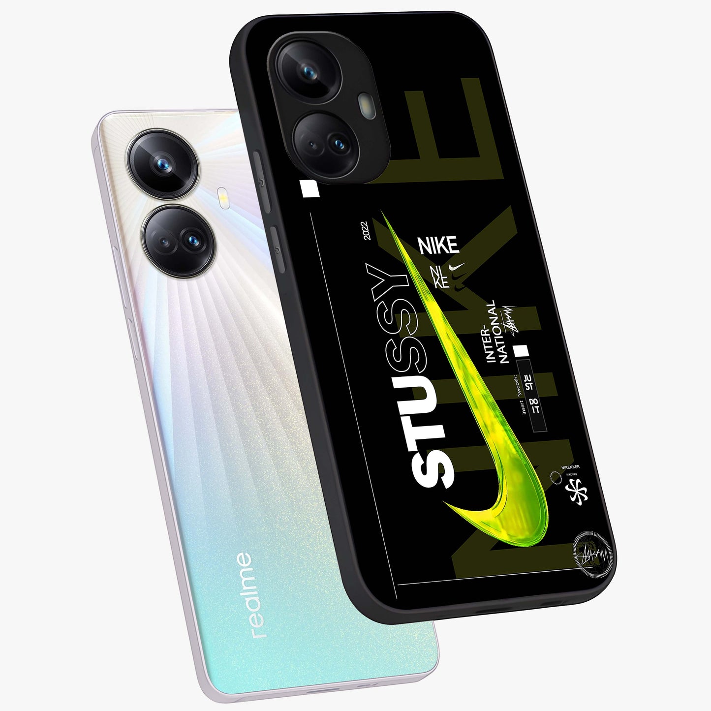 Neon Street Edition Glass Case displayed in angled mockup highlighting vibrant urban design with bold street aesthetic.