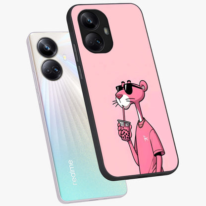 Pink Panther Glass Case displayed in angled mockup highlighting playful cartoon character design with vibrant pink aesthetic.