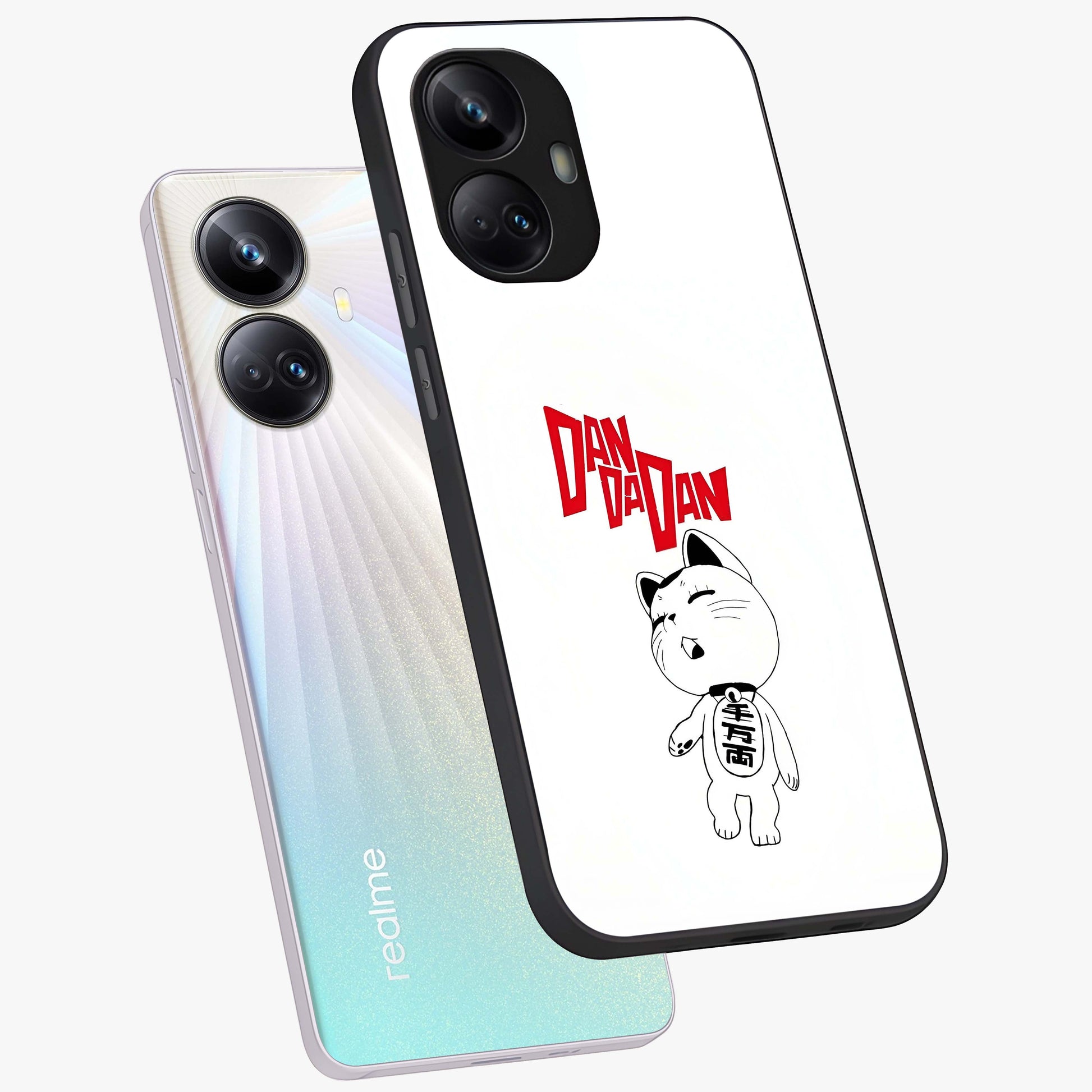 Playful Spirit Charm Glass Case displayed in angled mockup highlighting lively decorative design with playful aesthetic style.