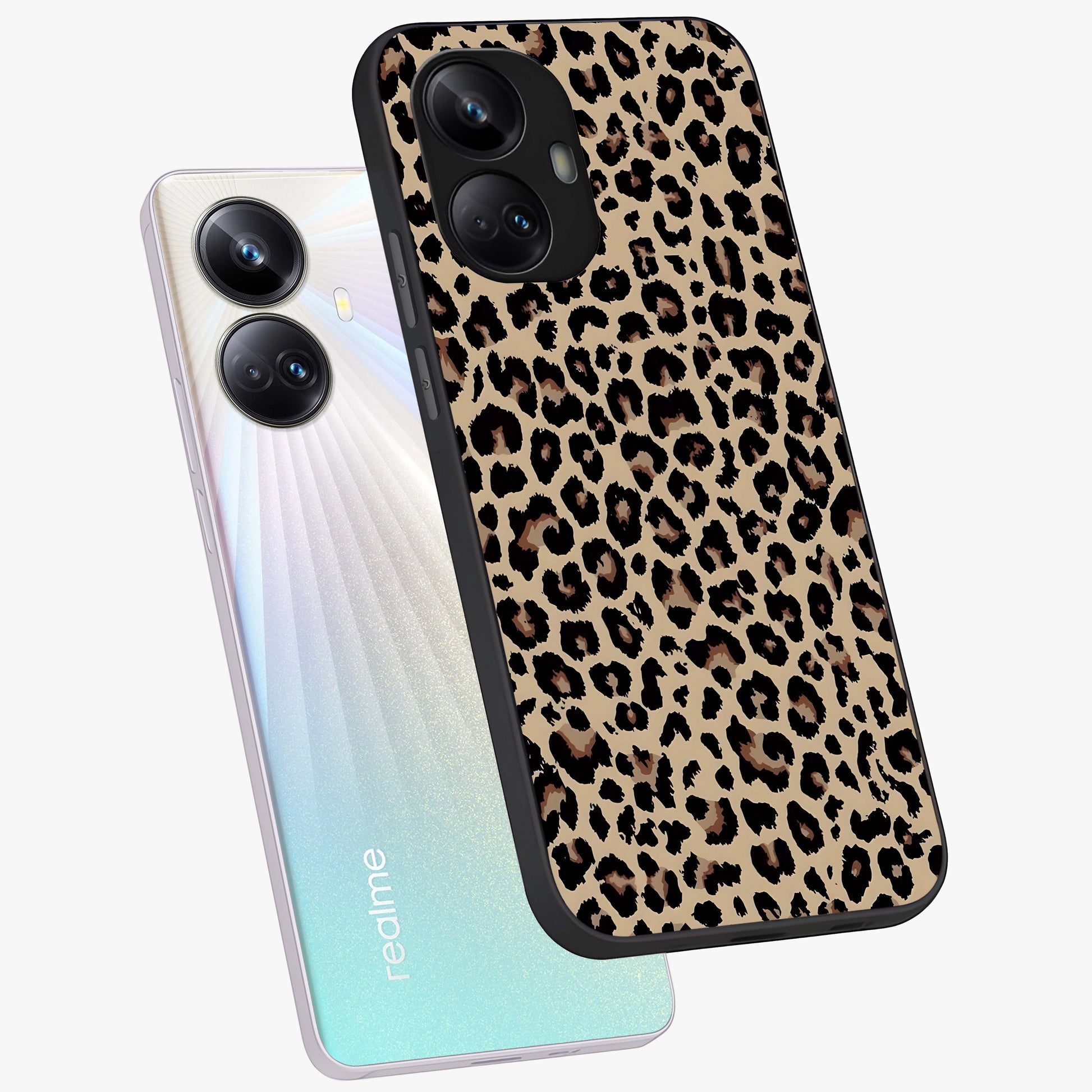 Savage Chic Pattern Glass Case displayed in angled mockup highlighting bold fashion inspired design with chic aesthetic.