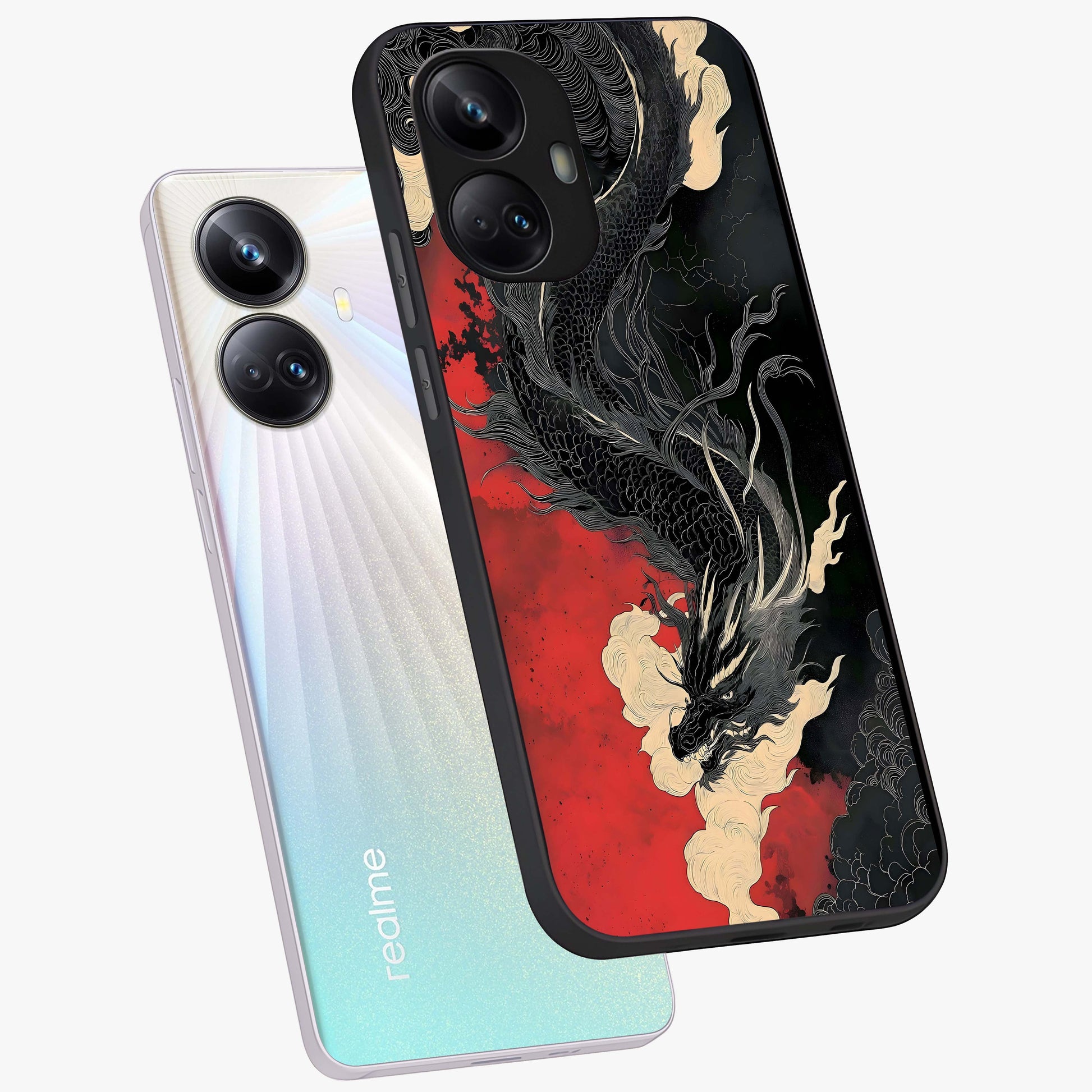 Shadow Dragon Fury Glass Case displayed in angled mockup highlighting powerful dragon illustration with dark fantasy aesthetic.