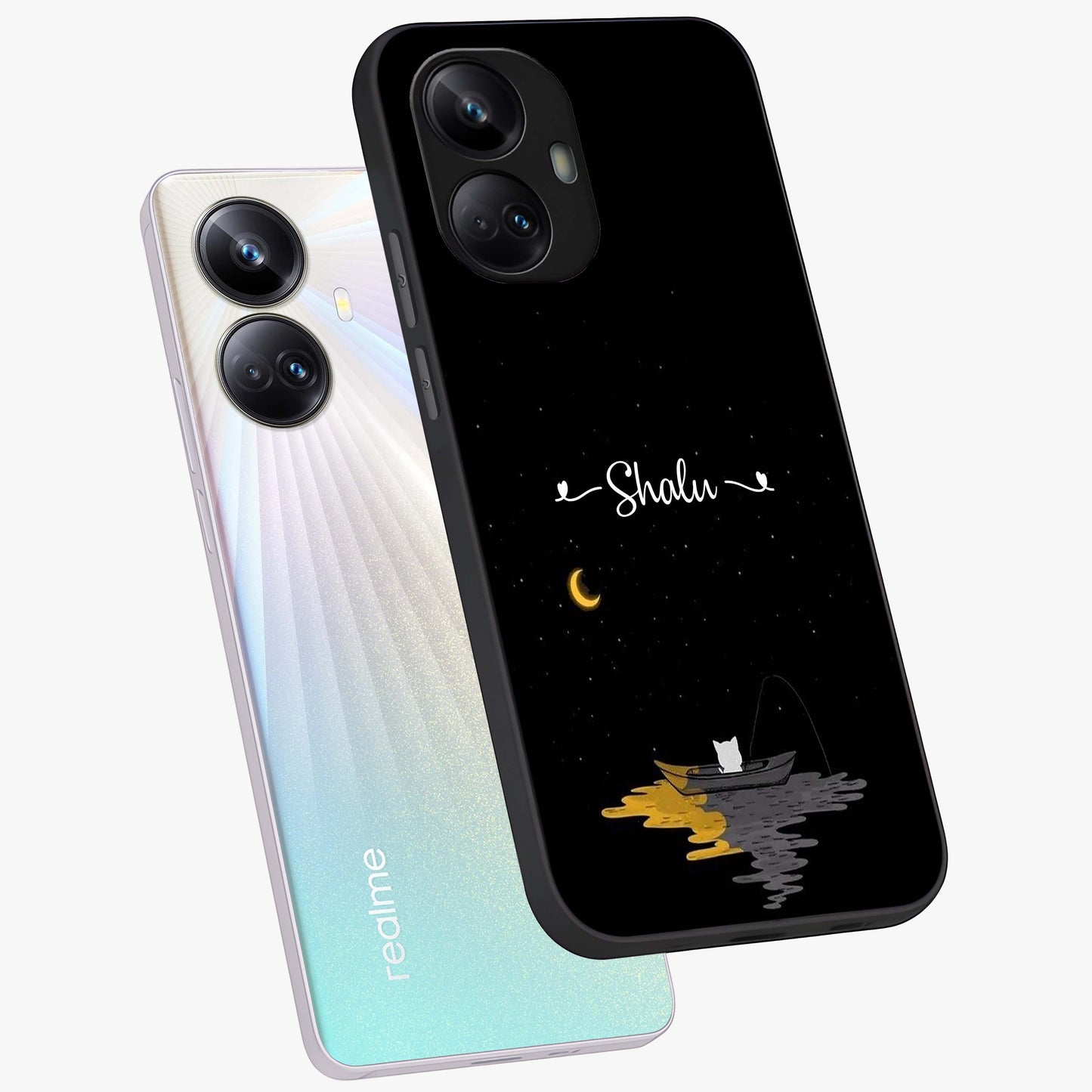 Silent Night Row Glass Case displayed in angled mockup highlighting peaceful evening design with dreamy night aesthetic.
