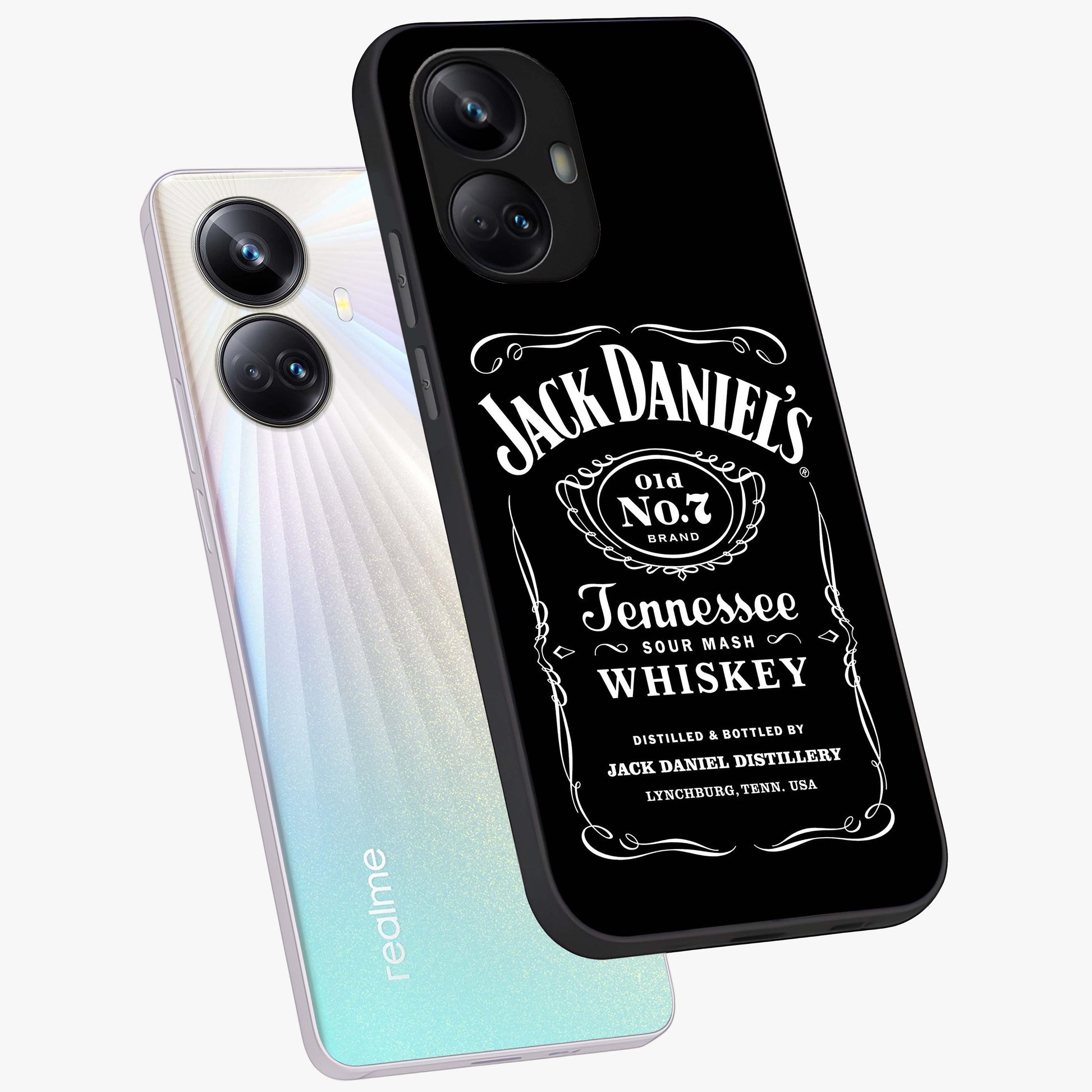 Vintage Whiskey Heritage Glass Case displayed in angled mockup highlighting retro beverage themed design with heritage aesthetic.