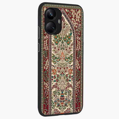 Persian Inspired Glass Case upright view showcasing decorative Persian artwork with rich heritage theme.