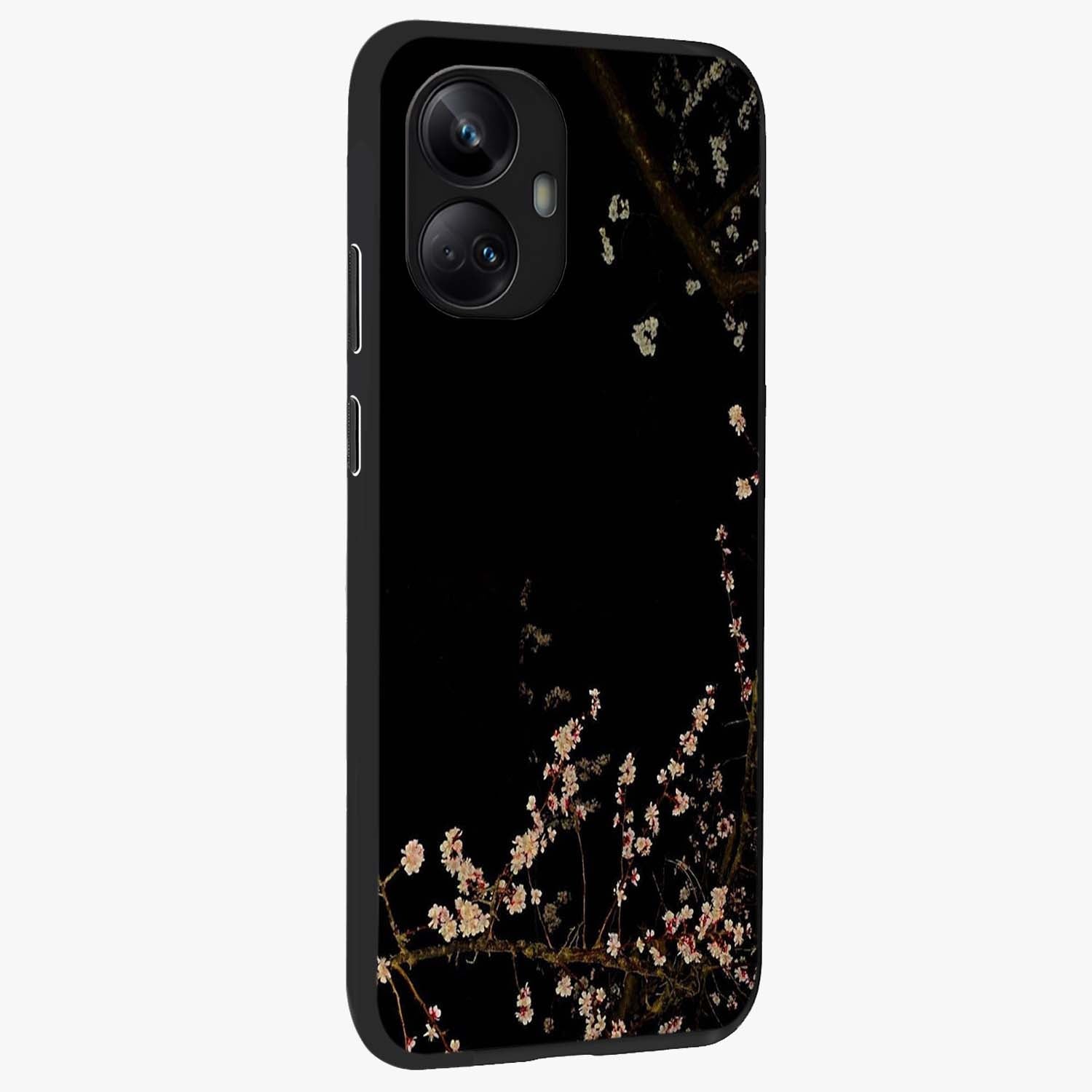 Petal Moon Light With Custom Name Glass Case upright view showcasing elegant floral moon artwork with personalized aesthetic.