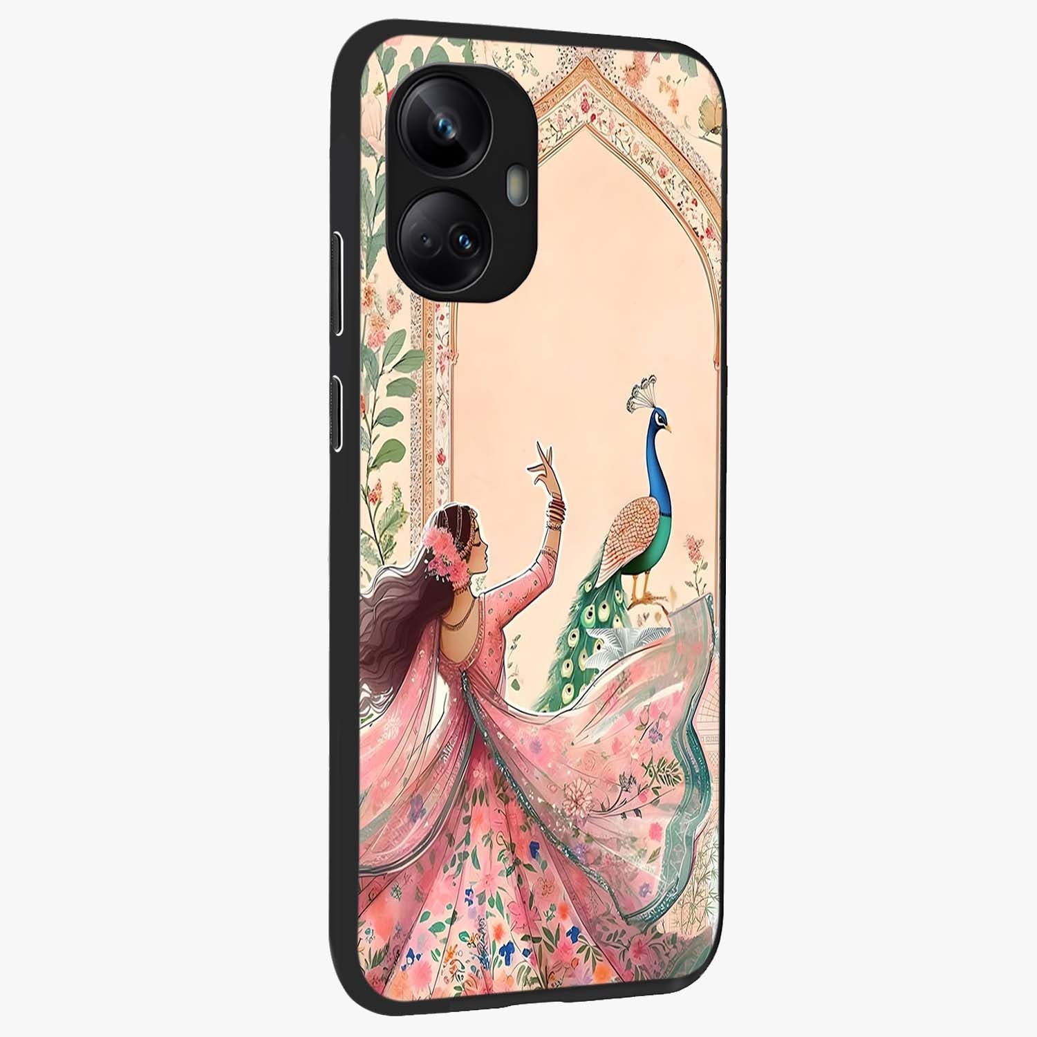 Royal Grace Muse Glass Case upright view showcasing stylish artistic artwork with sophisticated royal theme.