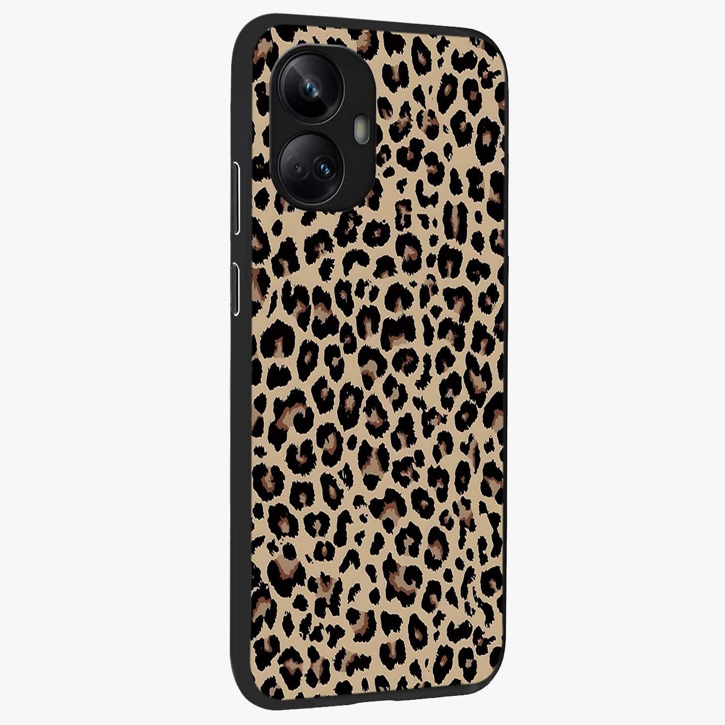 Savage Chic Pattern Glass Case upright view showcasing trendy decorative artwork with edgy fashion theme.