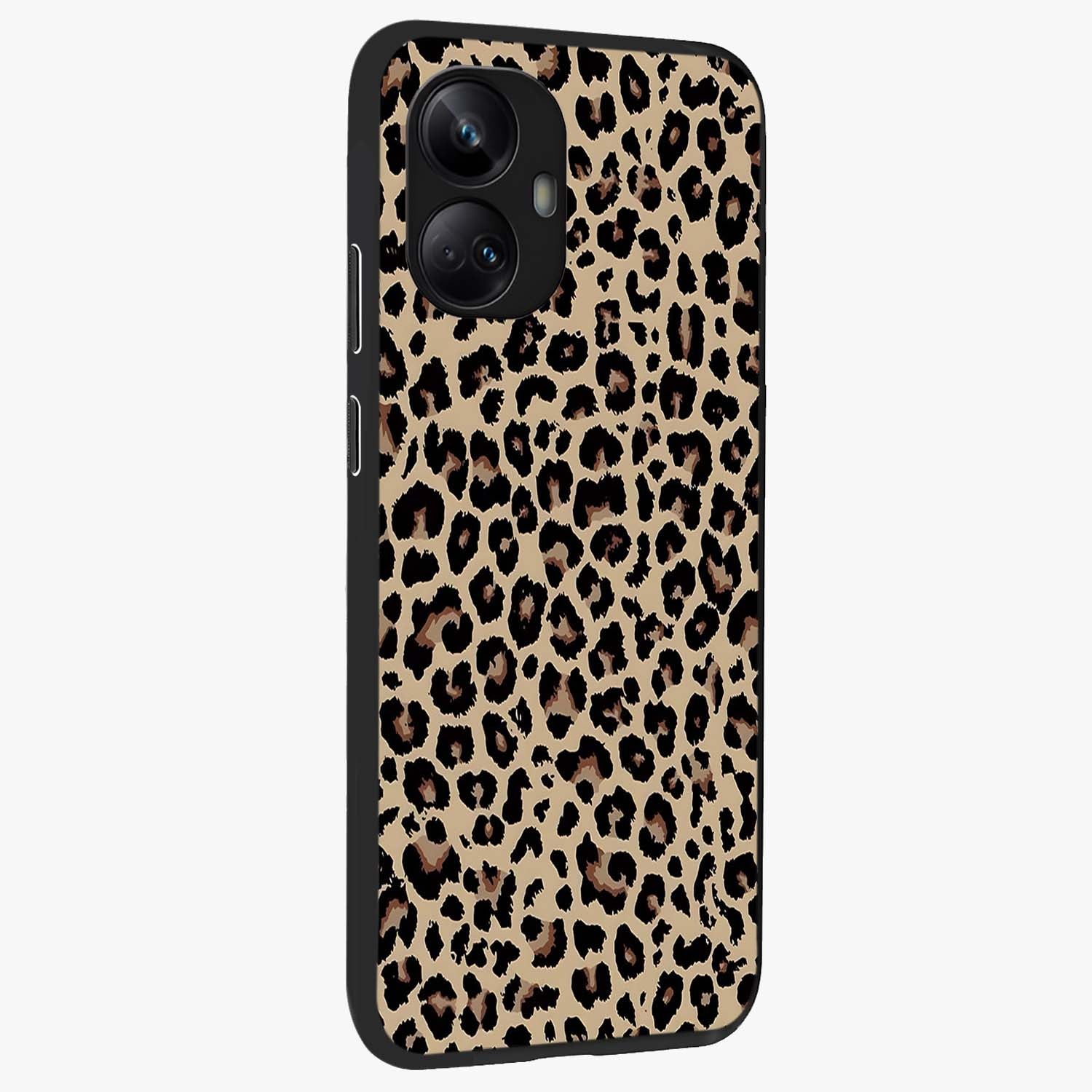 Savage Chic Pattern Glass Case upright view showcasing trendy decorative artwork with edgy fashion theme.