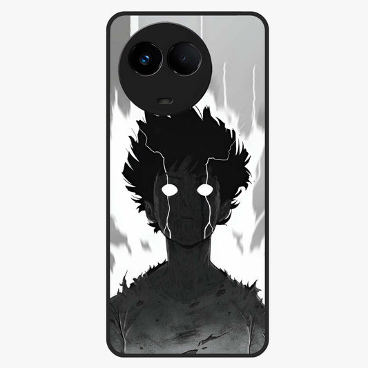 Awakened Inner Rage Glass Case showing flat back view with intense artistic artwork and glossy glass finish.