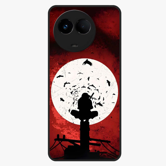 Itachi Limited Edition Naruto Anime Glass Case showing flat back view with iconic anime character artwork and glossy glass finish.