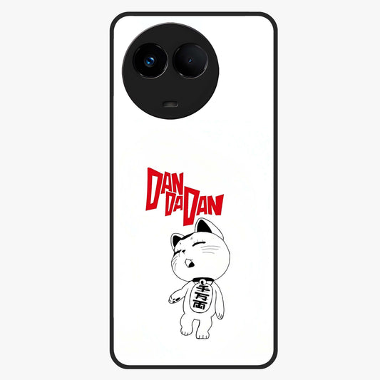 Playful Spirit Charm Glass Case showing flat back view with cheerful charm themed artwork and glossy glass finish.