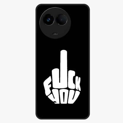 Rebel Mode On Glass Case showing flat back view with bold rebellious typography artwork and glossy glass finish.