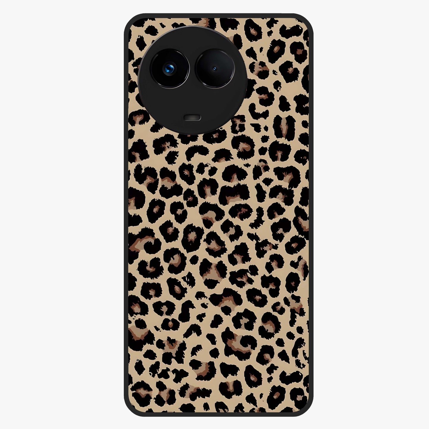 Savage Chic Pattern Glass Case showing flat back view with stylish patterned artwork and glossy glass finish.
