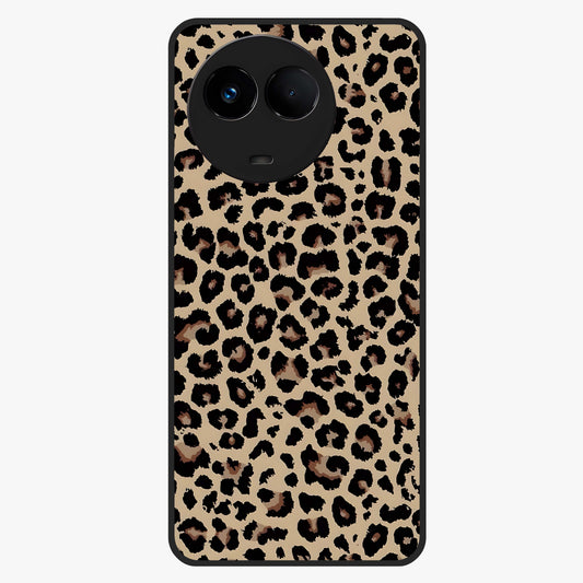 Savage Chic Pattern Glass Case showing flat back view with stylish patterned artwork and glossy glass finish.