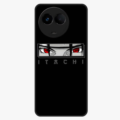 Scarlet Gaze Dominance Glass Case showing flat back view with striking red themed artwork and glossy glass finish.