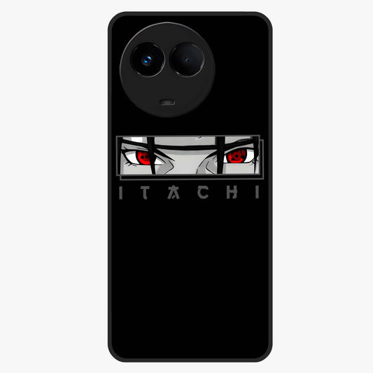 Scarlet Gaze Dominance Glass Case showing flat back view with striking red themed artwork and glossy glass finish.