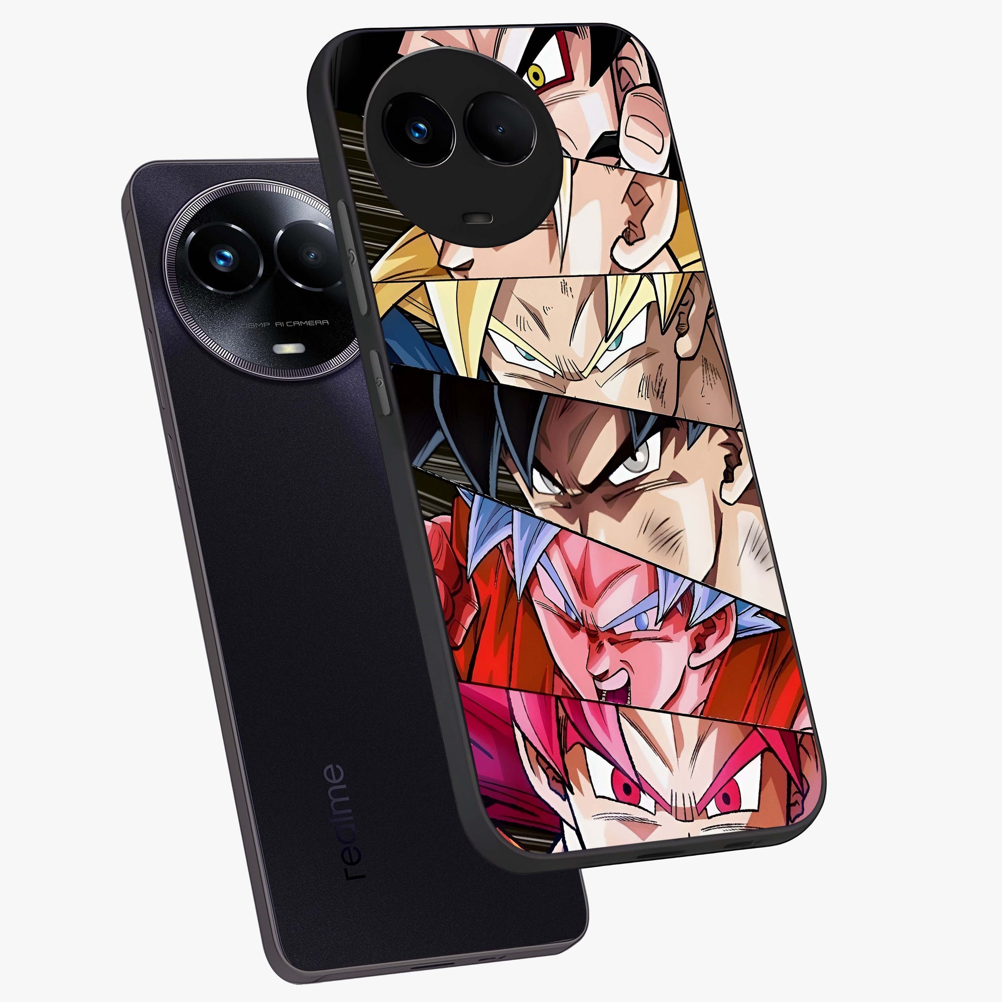 Anime Character Glass Case displayed in angled mockup highlighting colorful anime character illustration.