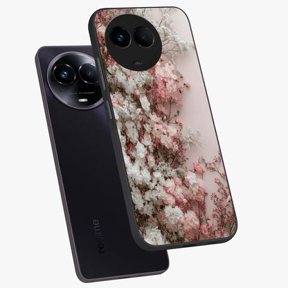 Blush Blossom Cloud Glass Case displayed in angled mockup highlighting soft cloud and blossom design with pastel aesthetic.